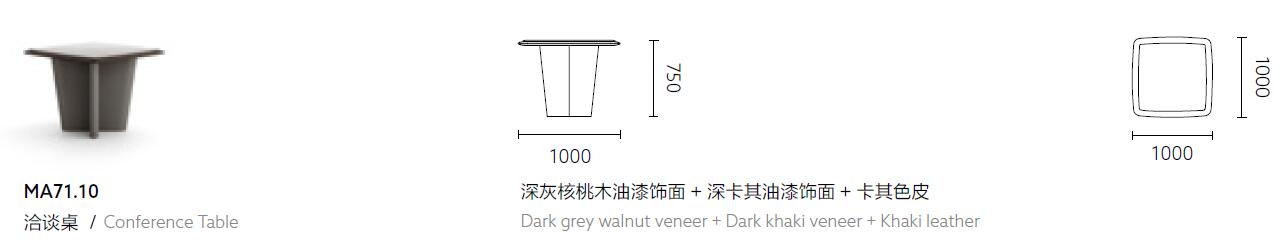 艾美系列洽谈桌尺寸图